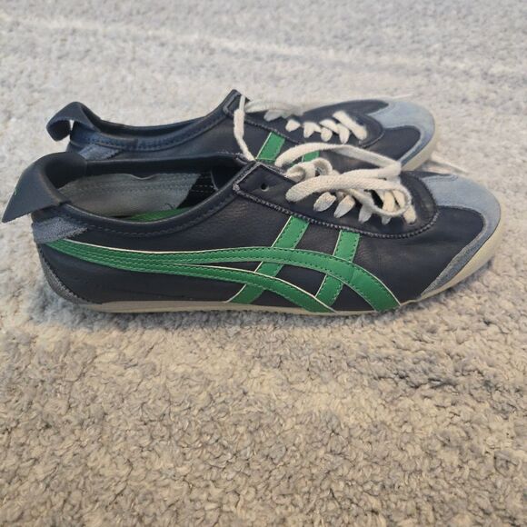 Men's Mens Size 8.5 Onitsuka Tiger Mid Blue/Green Shoes Sneakers - Picture 1 of 10